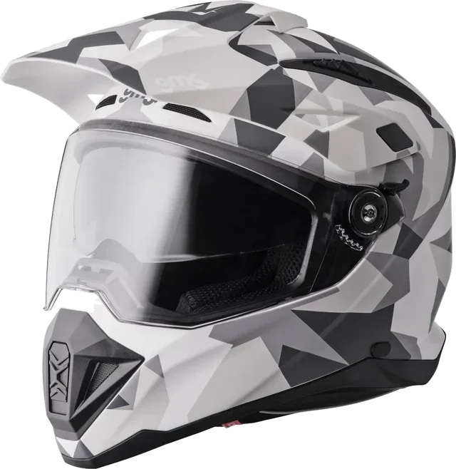 Gms Adventus Camo Full Face Helmet, Matt Green / Black Camo