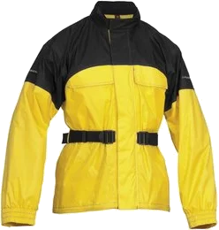 Firstgear Rainman Waterproof Rain Jacket 2013, Black, Yellow