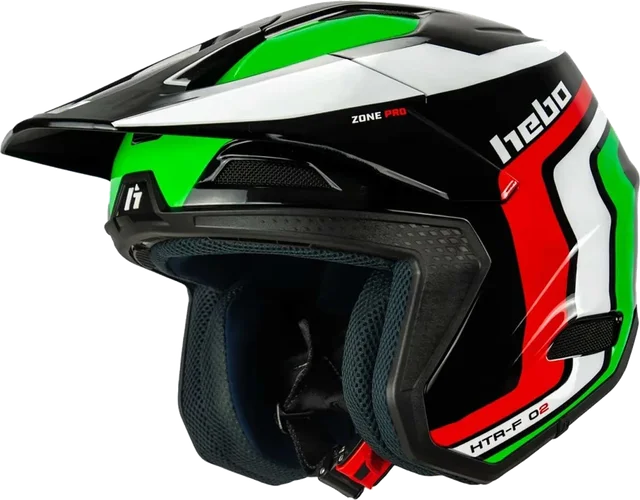 Hebo HTR F02 Zone Pro Racing Classic Helmet White/Black/Red/Green