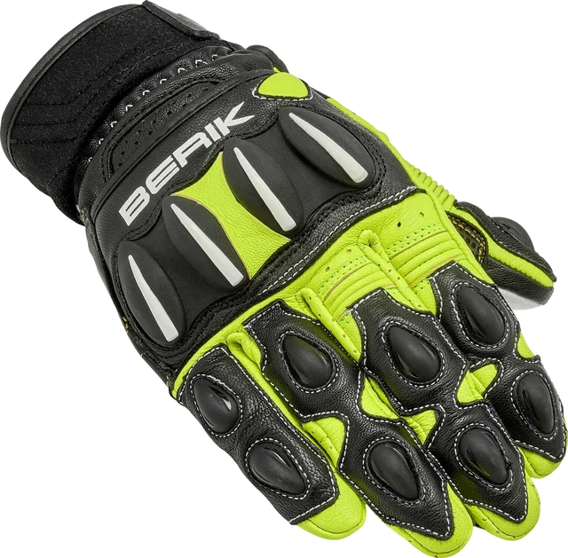 Berik Ariax Adventure Motorcycle Gloves, black/neon-yellow