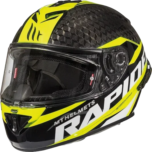 MT Rapide Pro Carbon Helmet Carbon Flu Yellow, Carbon Flu Yellow
