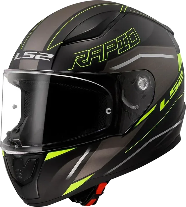 LS2 FF353 Rapid II Helmet Rokku Matt Black H-V Yellow, Rokku Matt Black H-V Yellow