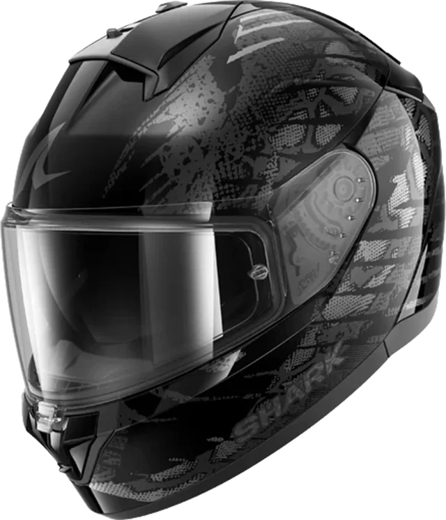 Shark Ridill 2 Reptaia Ece Full Face Helmet, Black / Anthracite / Silver