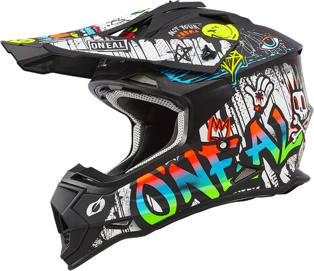 O'Neal O Neal 2srs Rancid Helmet Black White, Black / White