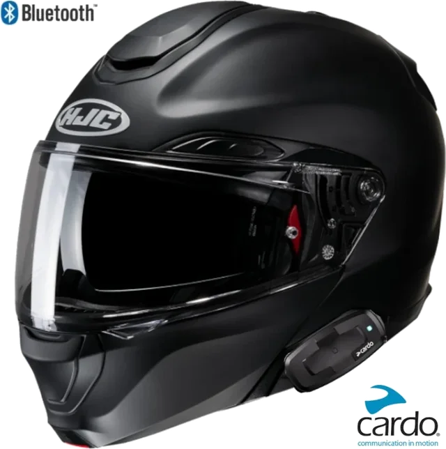 HJC RPHA 91 Bluetooth Helmet Matte Black Cardo 4X