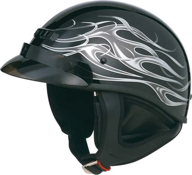 GMAX GM-35 Silver Flame Helmet, silver flame
