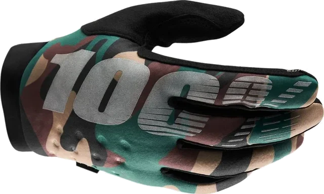 100% Brisker Gloves Camo Black, Camo Black