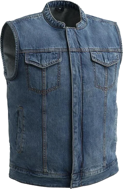 First Manufacturing Havoc Denim Vest, Blue