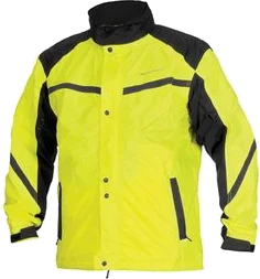 Firstgear Sierra Rain Jacket, Day Glo Yellow, Black
