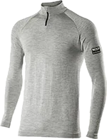 Six2 Ts13 Merinos Zip Shirt Wool Grey