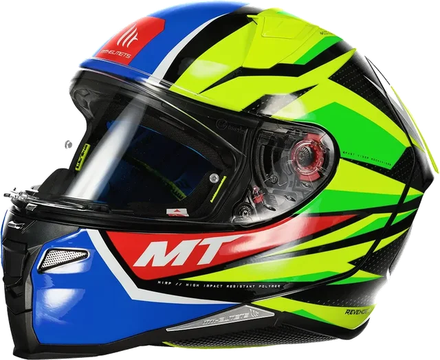 MT Helmets Revenge 2 Kley Full Face Helmet, Gloss Fluo Yellow
