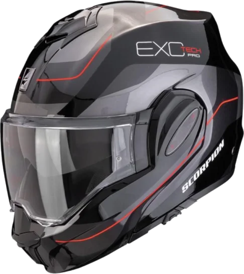 Scorpion EXO-Tech Pro Commuta - Black/Yellow, Commuta Black Silver Red