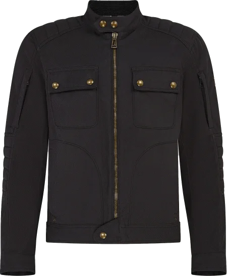 Belstaff Roberts Technical Cotton Canvas Textile Jacket Black