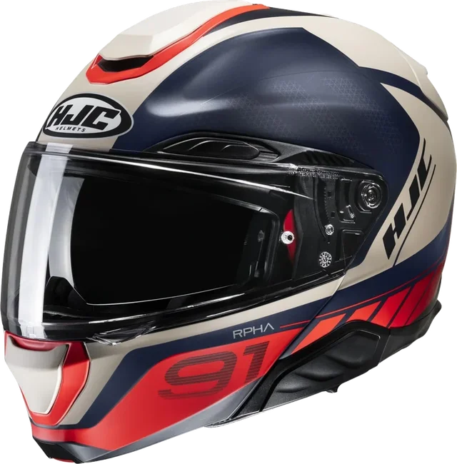 HJC Rpha91 Helmet Rafino MC1SF Blue/Red Matt