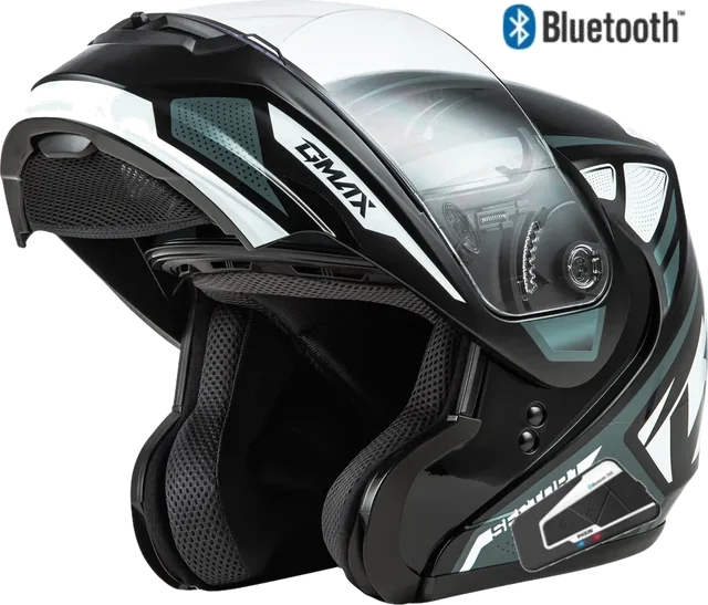GMAX MD-04 Modular Bluetooth Helmet Sector Black Silver