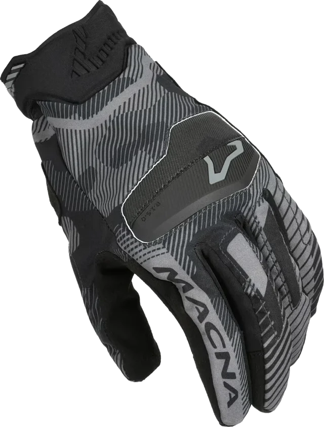 Macna Lithic Camo Motorcycle Gloves, black/grey