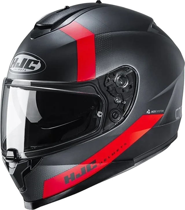 HJC C70 Helmet Eura MC1SF Black/Red Matt