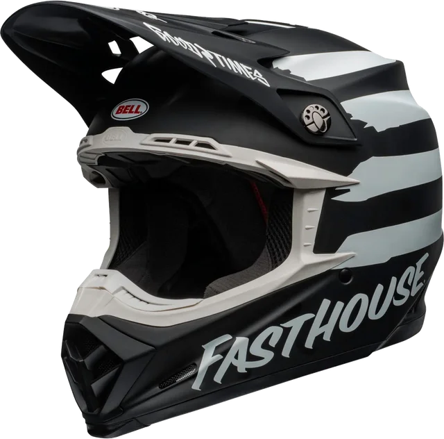 Bell Helmets Bell Moto-9 MIPS Fasthouse Signia Helmet - Closeout, matte black white