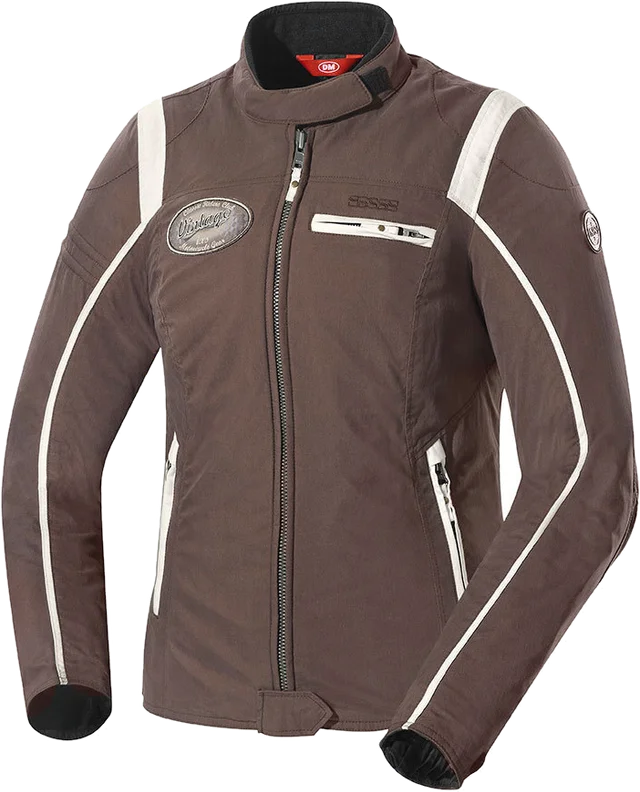 IXS Ridley Ladies Textile Jacket, brown/white