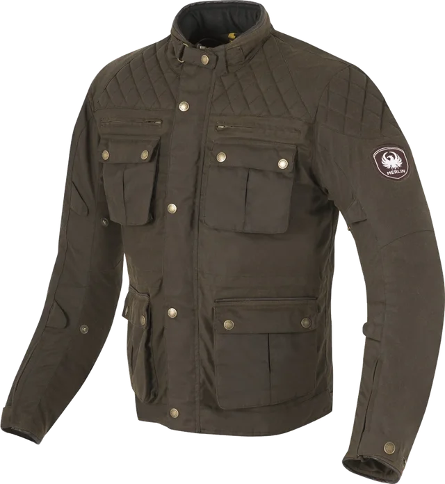 Merlin Edale Motorcycle Waxed Jacket, black