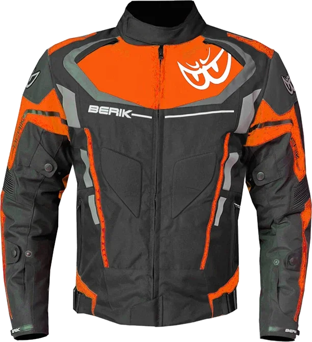 Berik 223318 Jacket Black Orange Fluo Grey, Black / Navy Blue / Dark Grey