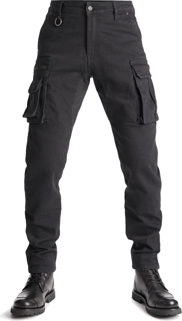 Pando Moto Desert Cargo Motorcycle Textile Pants, Black