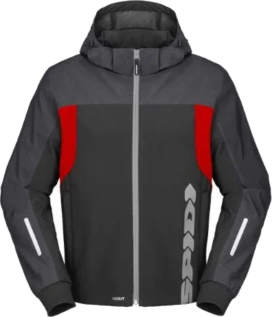 Spidi H2Out II Hoodie Black Anthracite Fluo Red, Black Anthracite Fluo Red