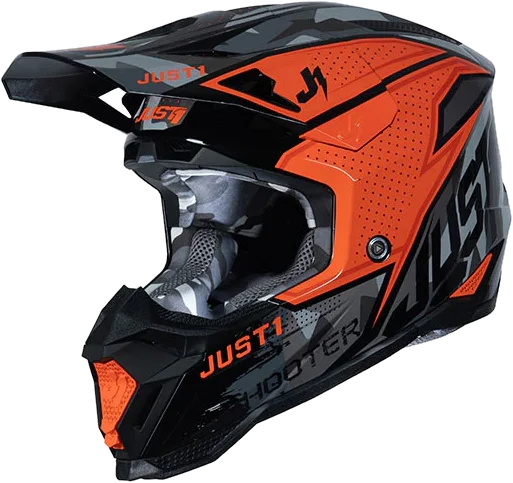 Just1 J40 Shooter Helmet, Camo Orange/Black