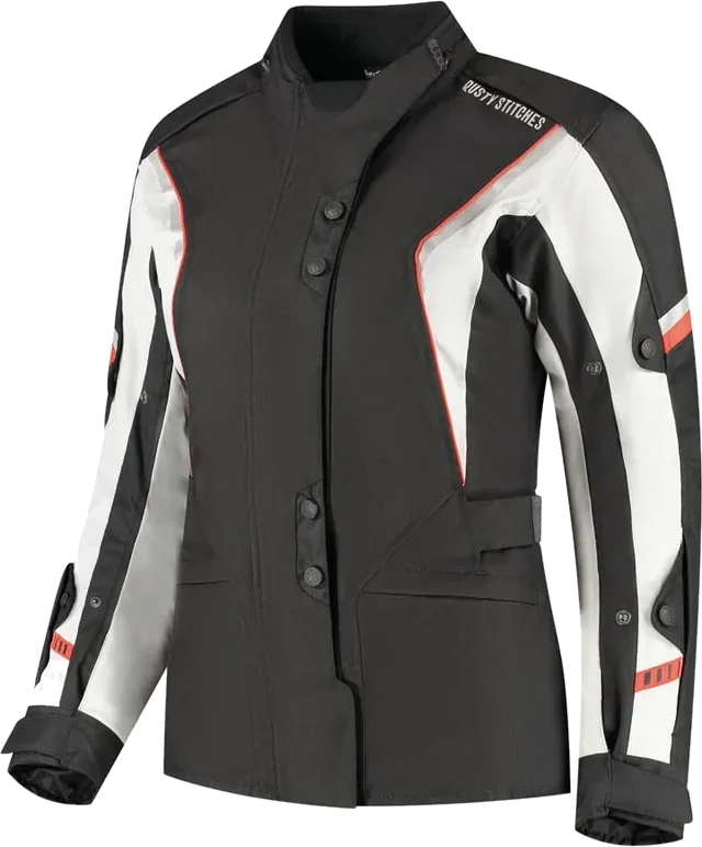 Rusty Stitches Leah Ladies Textile Jacket Black / Red