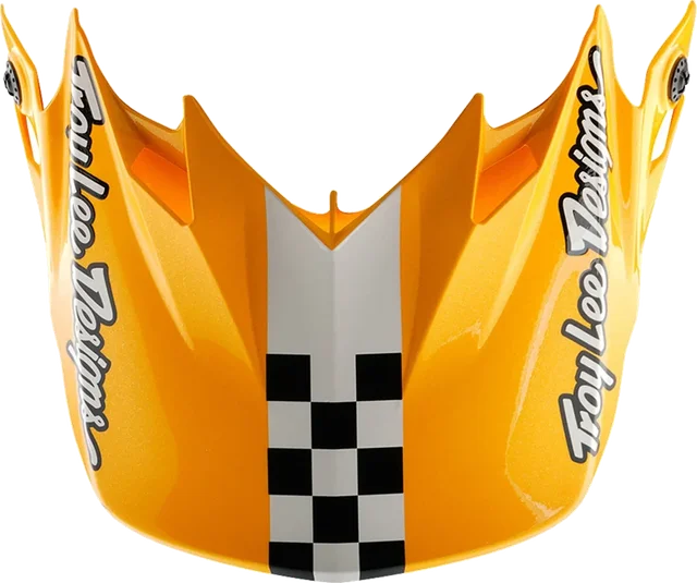 Troy Lee Designs GP Pro Visor Fifty-50 White / Gold, WHITE / RED