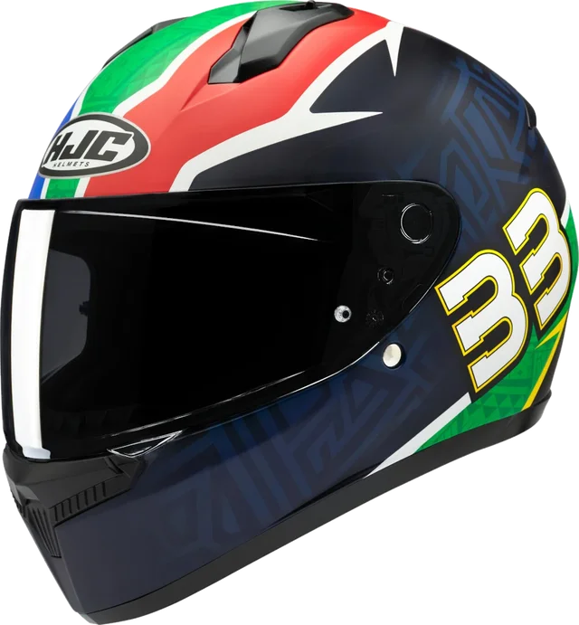 HJC C10 Bb33 Full Face Helmet, Blue / Red / Green