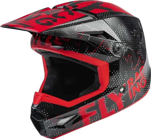 Fly Racing Youth Kinetic Scan Helmet, black red