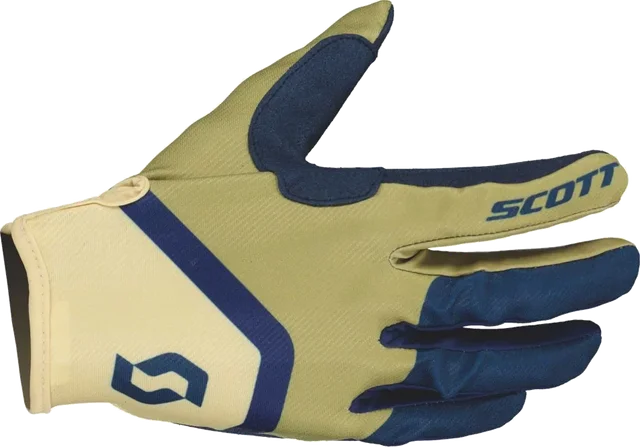 Scott 350 Track Evo Gloves Beige Tan Blue, Beige Tan Blue