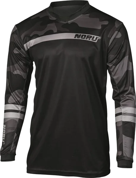 Noru Sugo Camo Jersey, Black/Charcoal/Grey
