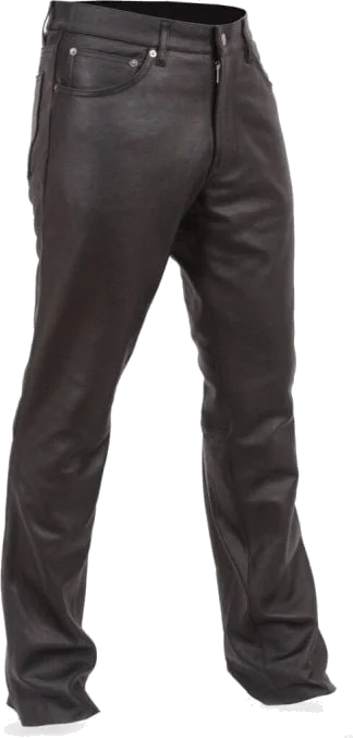 First Manufacturing Commander Motorcycle Leather Pants, Black