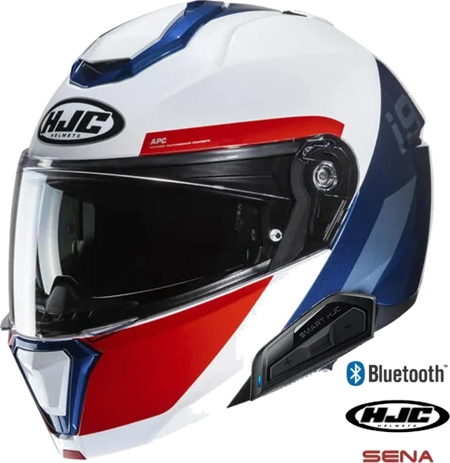 HJC i91 Modular Sena 11b Bluetooth Helmet Binna MC-21