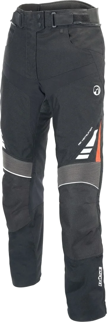 Büse B.Racing Pro Ladies Black Waterproof Textile Pants, black/grey