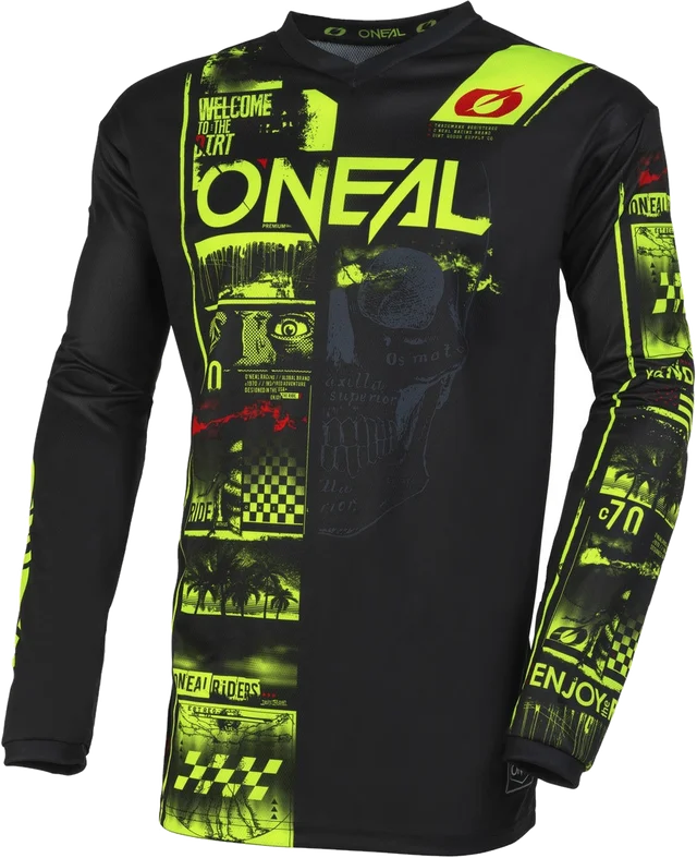 O'Neal Oneal Element Attack Motocross Jersey, Black/White