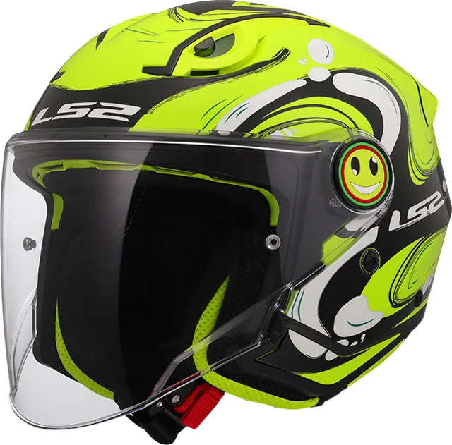Ls2 Of622 Funny 2 Glup Kid Helmet Yellow, Hi-Vis Yellow