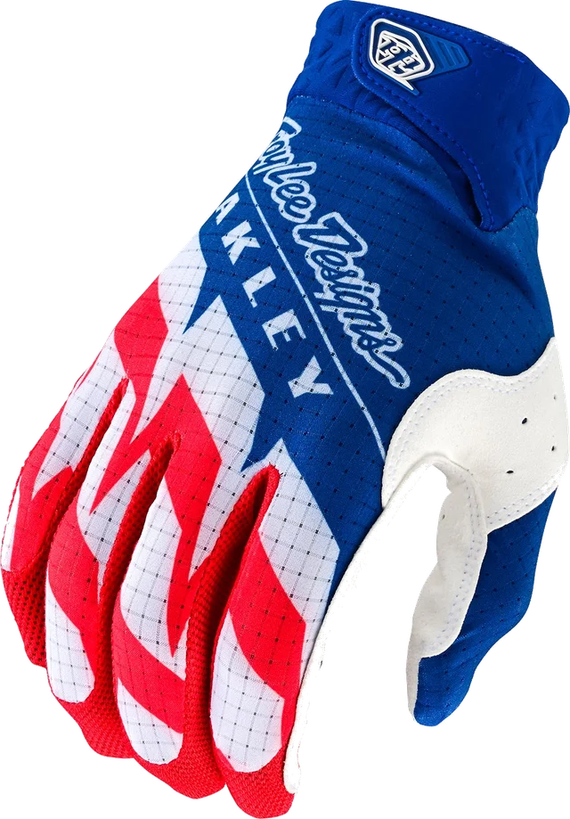 Troy Lee Designs Air Glove Troy Lee Designs X Oakley Vision White / Blue, WHITE / BLUE