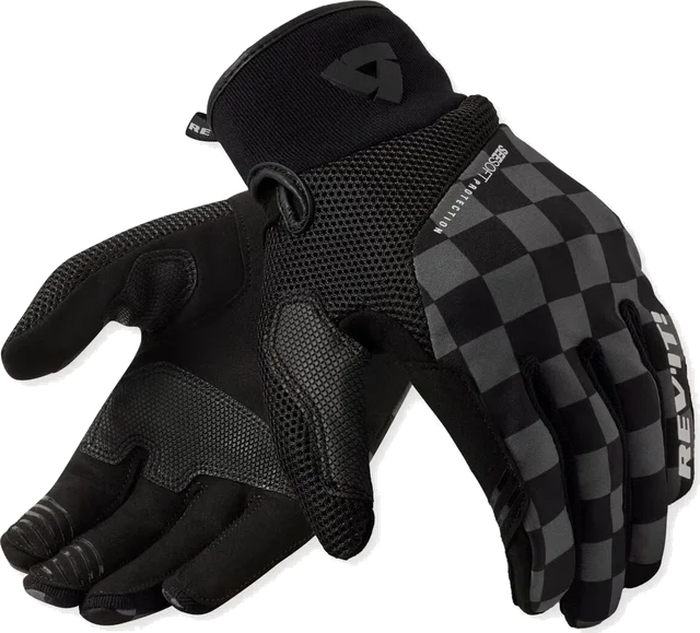 REV'IT! Revit Surge Chess Motorcycle Gloves, black/grey