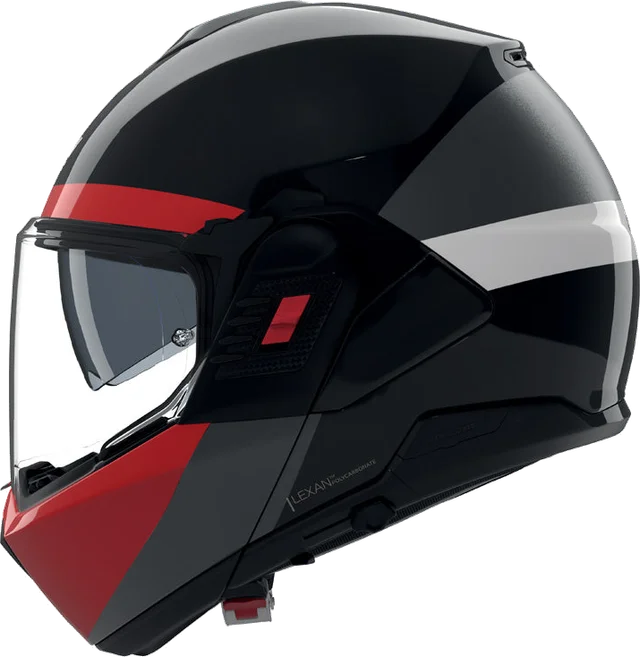Nolan N120-1 Blocco Helmet, Black/Red/White