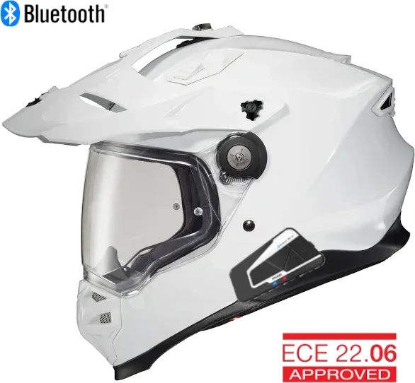 Scorpion XT9000 Dual Sport Bluetooth Helmet Carbon Gloss White