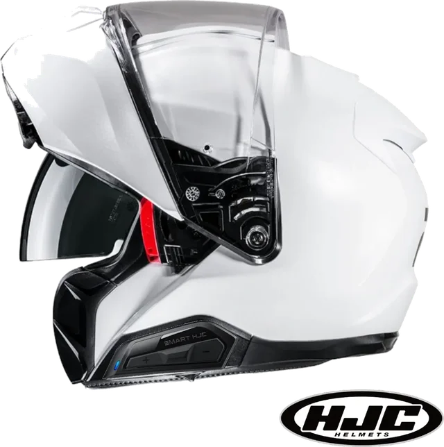 HJC RPHA 91 Bluetooth Helmet Gloss White 21b Installed