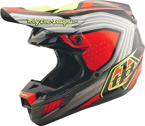Troy Lee Designs SE5 Composite Stripes MIPS Helmet, Black/Infra Red