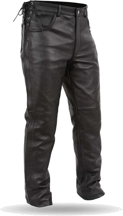 First Manufacturing Baron Motorcycle Leather Pants, Black