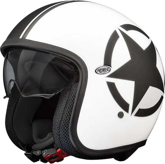 Premier Vintage Star 8 Bm 22.06 Helmet, White / Black