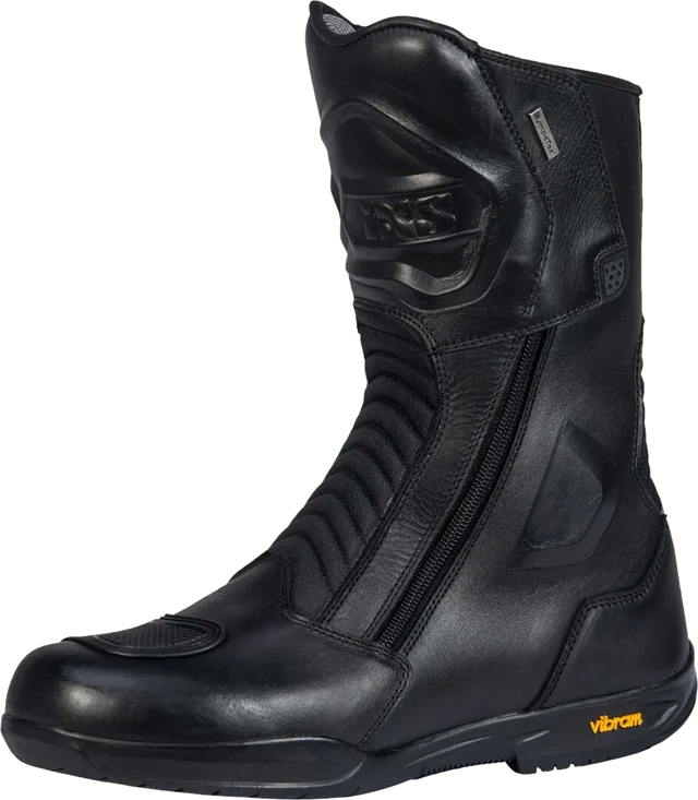IXS 2-Zip-SYM 2.0 Black Motorcycle Boots, Black