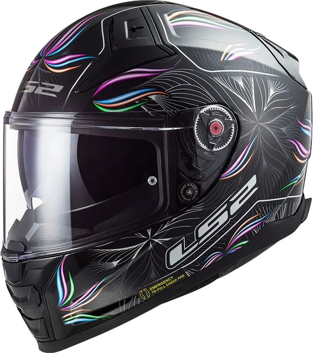 LS2 Helmets LS2 Citation II Tropical Helmet CLOSEOUT, black white