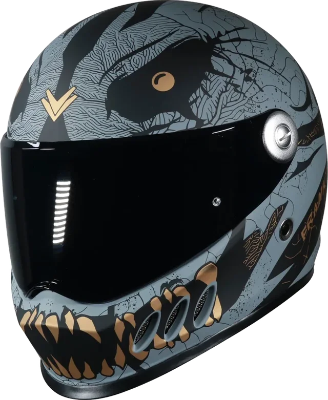Frank Thomas YM-833 Predator Helmet Devil Black Gold, Devil Black Gold